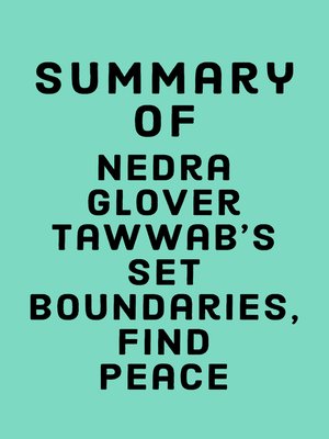 cover image of Summary of Nedra Glover Tawwab's Set Boundaries, Find Peace